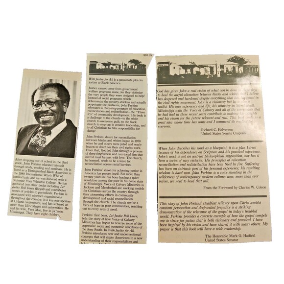 With Justice for All by John Perkins 1982 Signed By Author-No Dust Cover - Picture 8 of 9